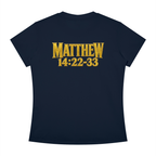 Jubiloré "Jesus Walks On Water" Women's Slim Fit Crewneck T-Shirt