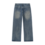 Jubilore Men’s Vintage Wash Straight Leg Denim Jeans