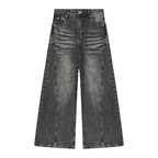 Jubiloré Women’s Vintage Wash Wide Leg Denim Jeans