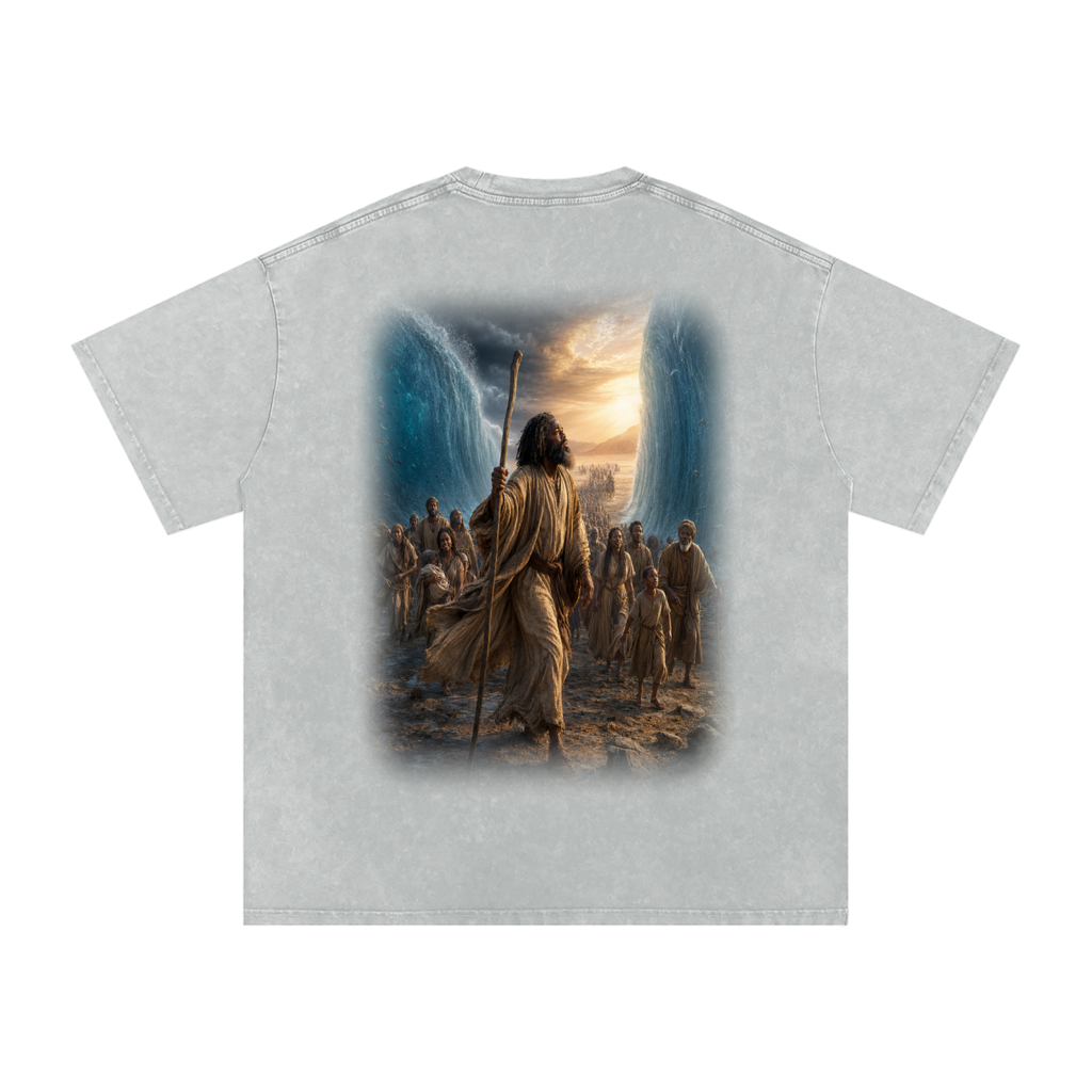 Jubilore “Moses” Snow Washed Oversized Cotton T-Shirt