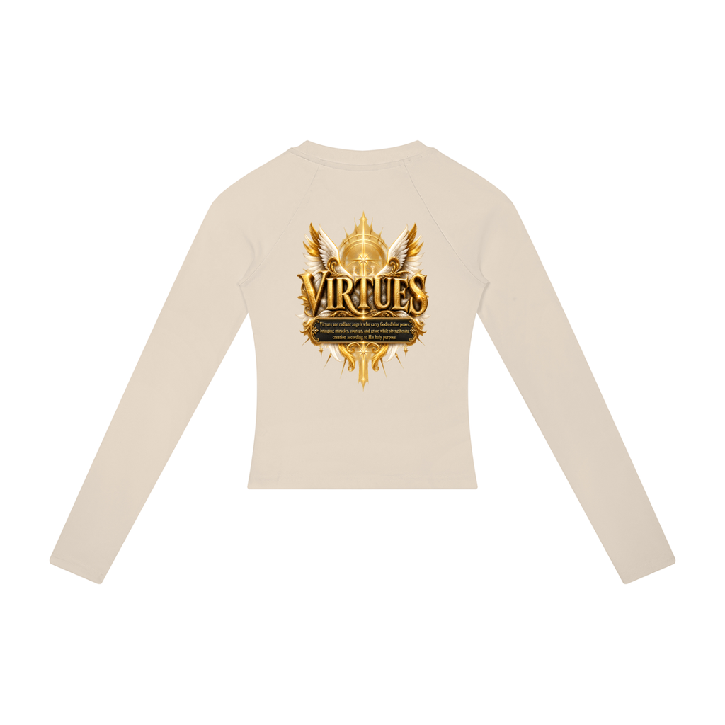 Jubiloré "Virtues" Women’s Slim Raglan Long Sleeve T-Shirt