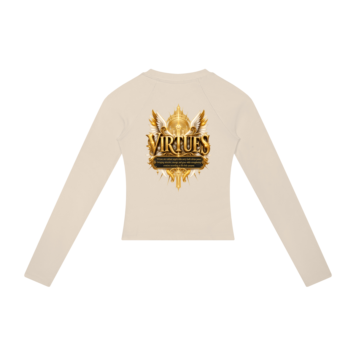 Jubiloré "Virtues" Women’s Slim Raglan Long Sleeve T-Shirt