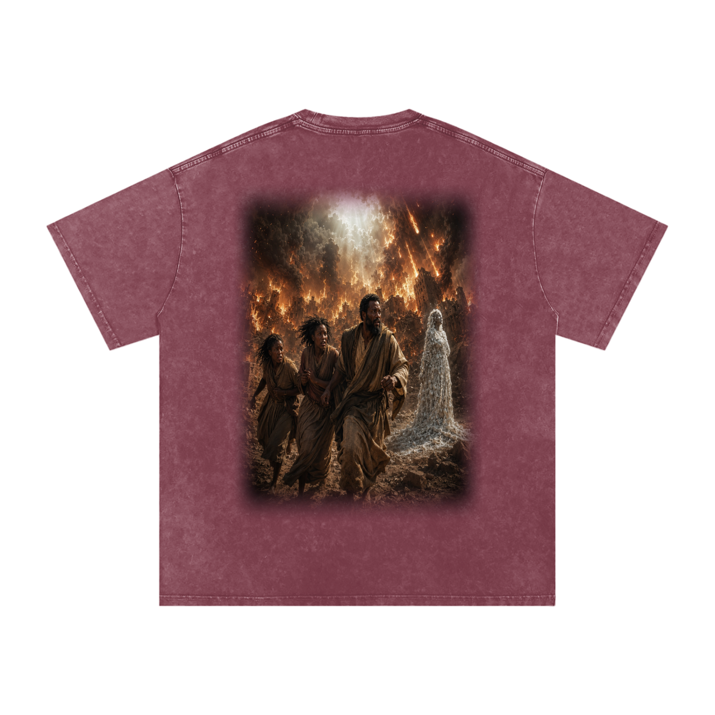 Jubilore "Sodom & Gomorrah" Snow Washed Oversized Cotton T-Shirt