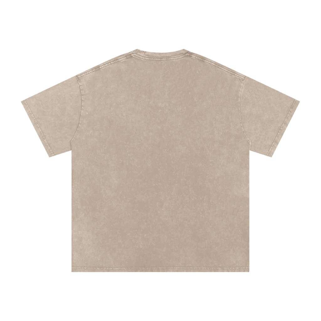 Jubilore Stacked Snow Washed Oversized Cotton T-Shirt