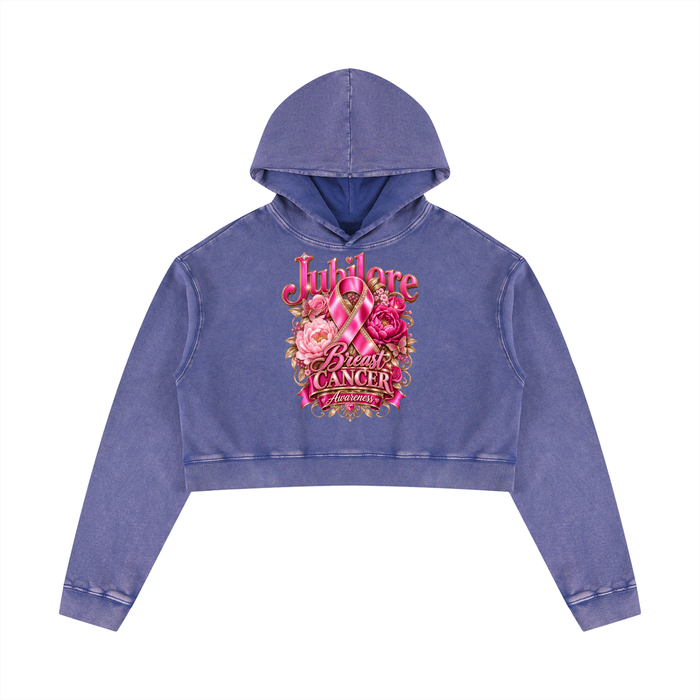 Jubiloré "BCA" Women’s Mineral Washed Crop Hoodie
