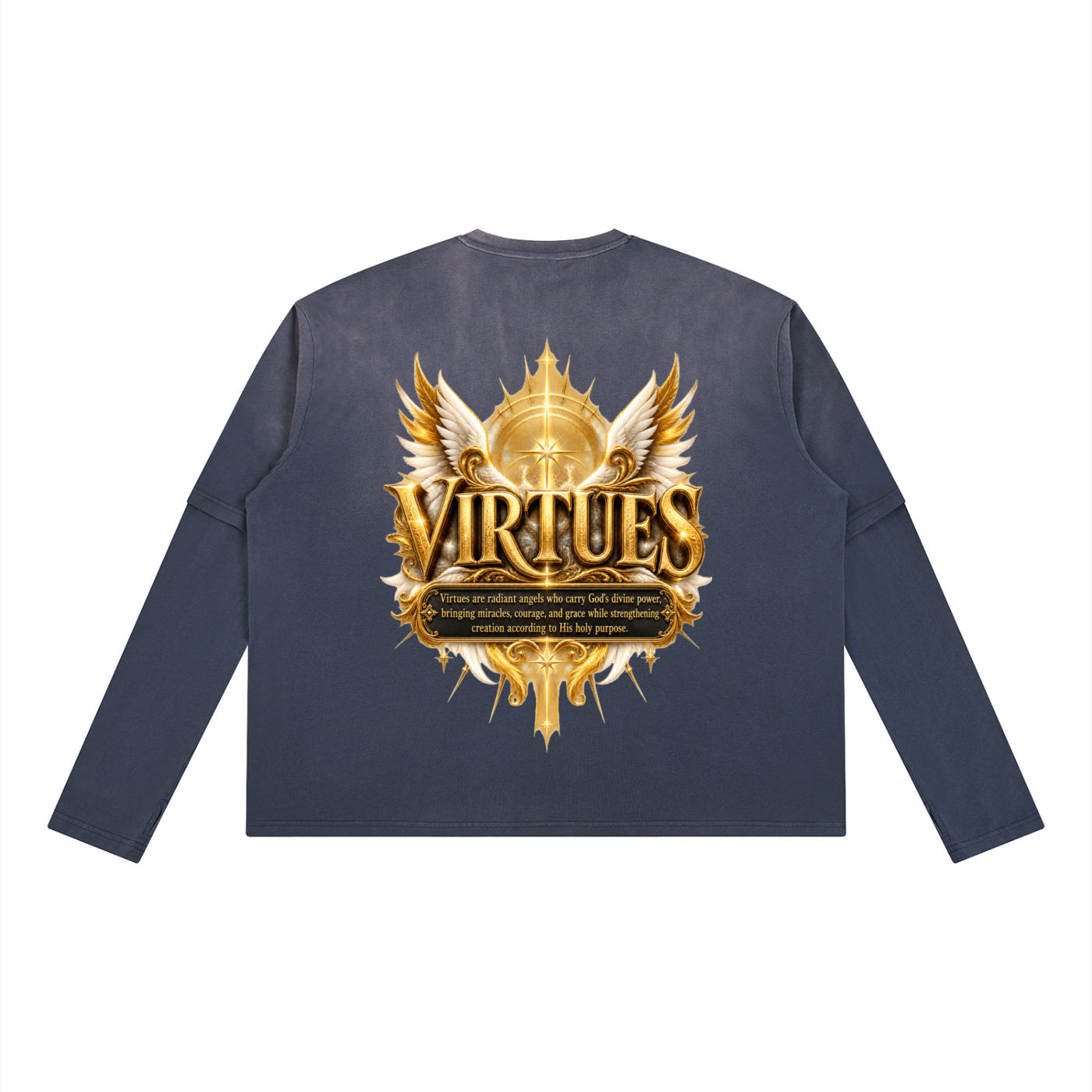 Jubilore "Virtues" Unisex Vintage Wash Layered T-Shirt