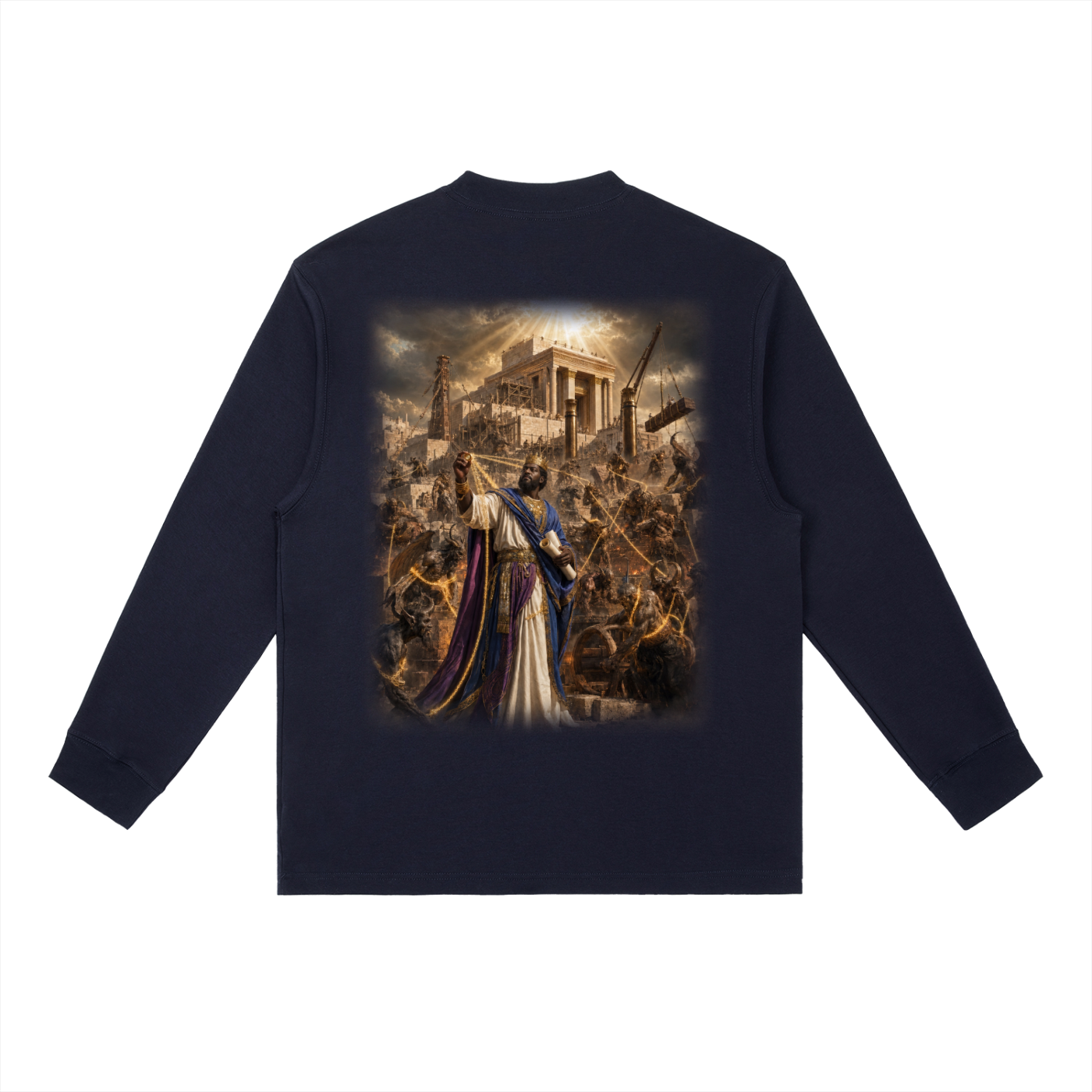Jubilore "Solomon" Essential Crewneck Long-Sleeve T-Shirt