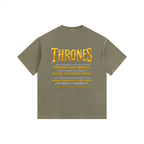 Jubilore Thrones Vintage Washed Oversized Cotton T-Shirt