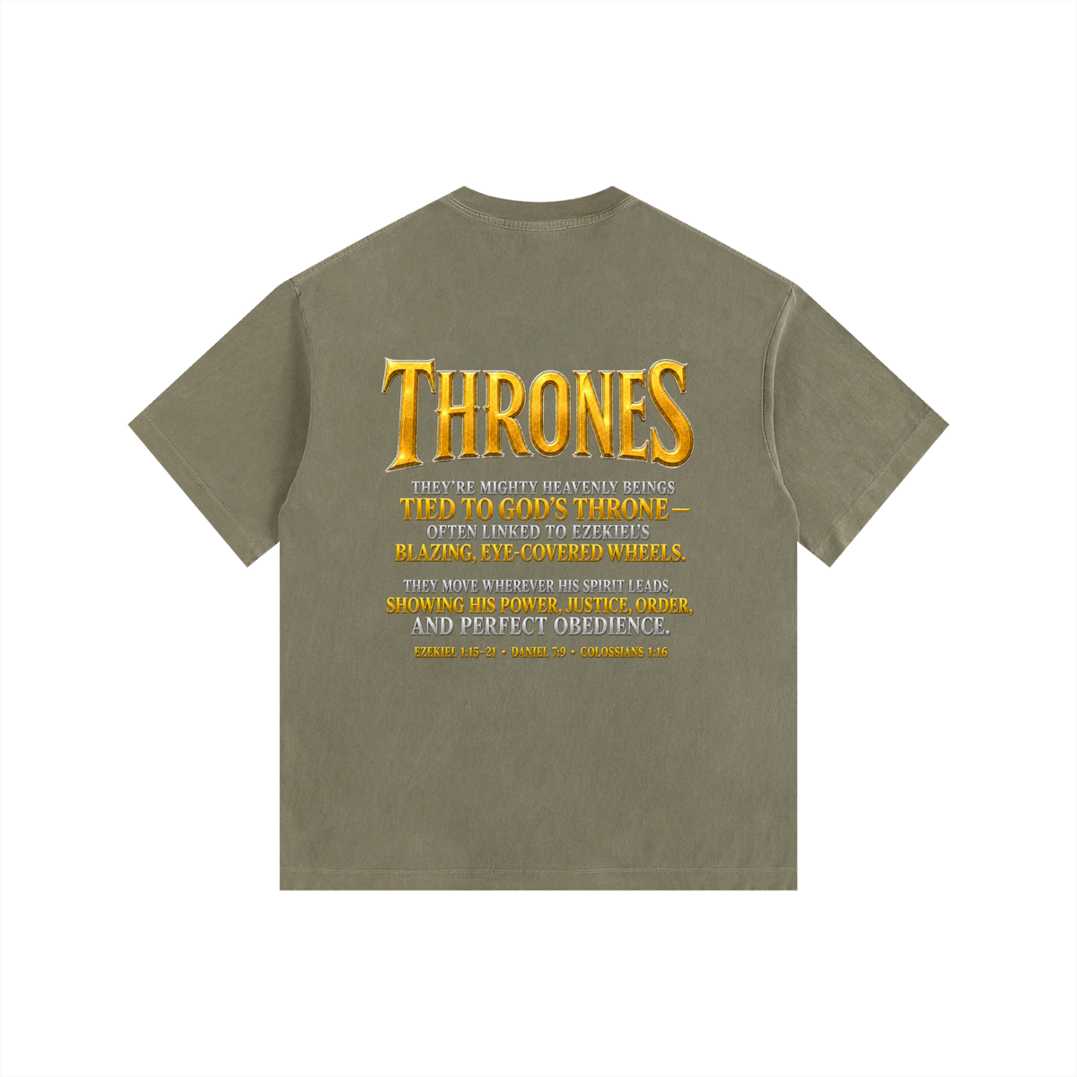 Jubilore Thrones Vintage Washed Oversized Cotton T-Shirt