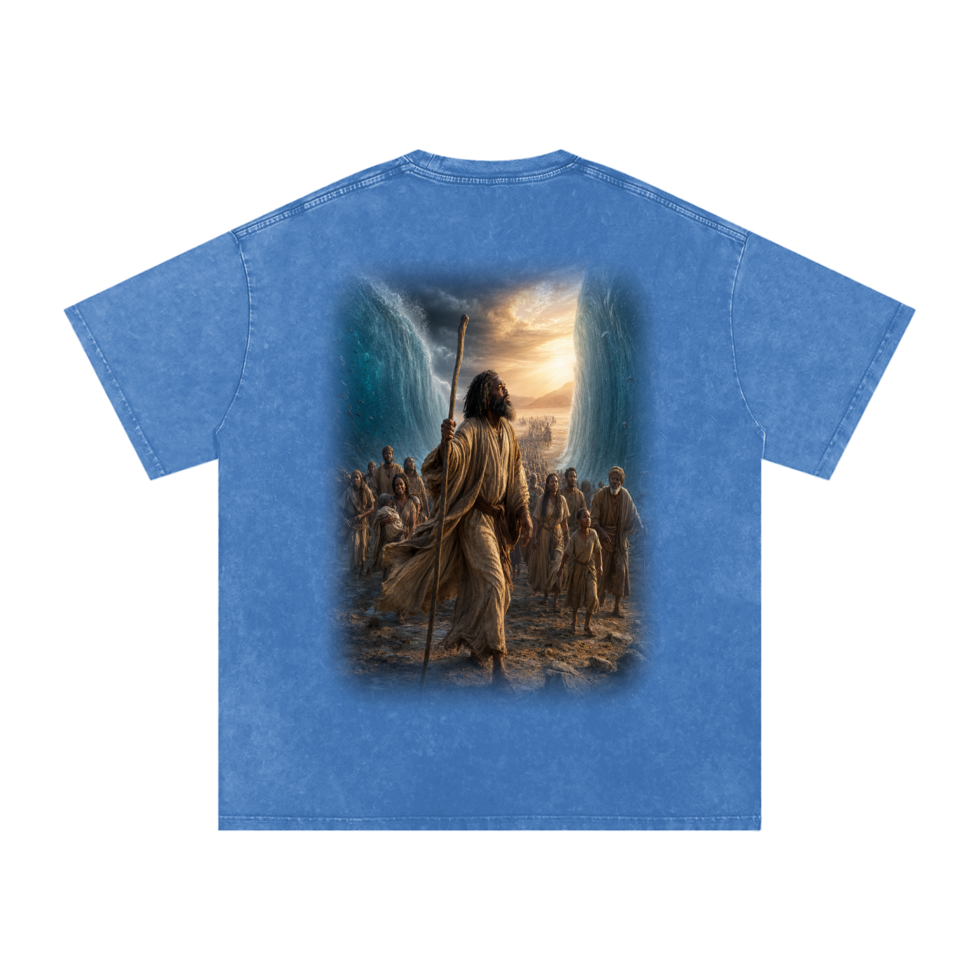 Jubilore “Moses” Snow Washed Oversized Cotton T-Shirt