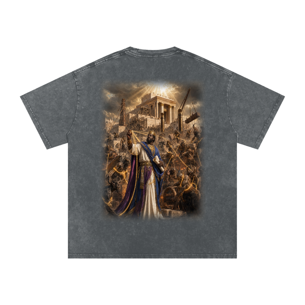 Jubilore “Solomon” Snow Washed Oversized Cotton T-Shirt