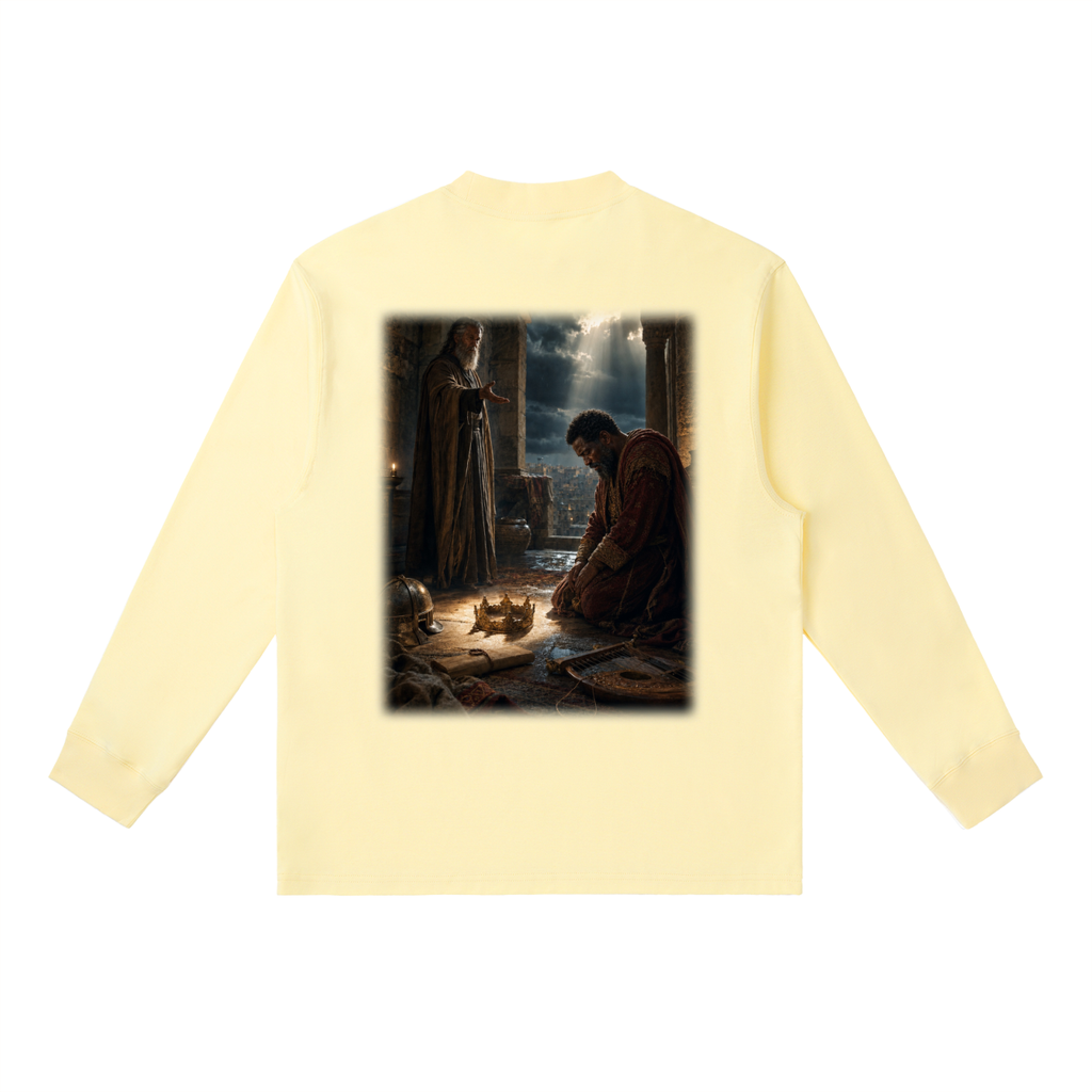 Jubilore "David" Essential Crewneck Long-Sleeve T-Shirt