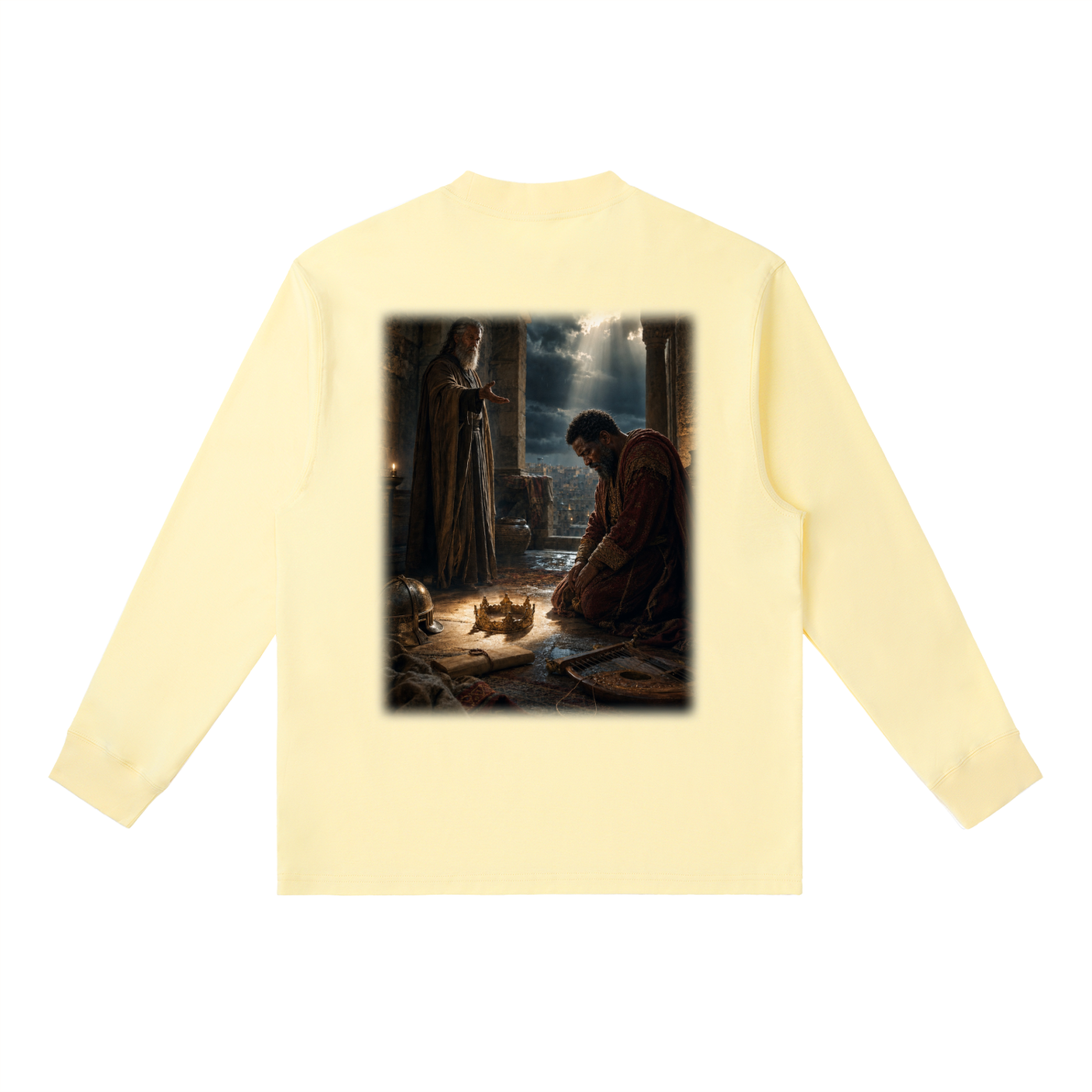 Jubilore "David" Essential Crewneck Long-Sleeve T-Shirt