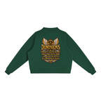 Jubiloré "Dominions" Essential Fleece Mock-Neck Crew Sweatshirt
