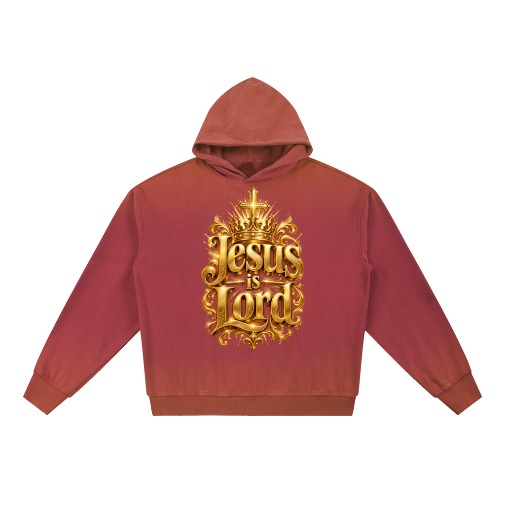 Jubilore "Jesus Is LORD" Vintage Washed Gradient Fleece Hoodie