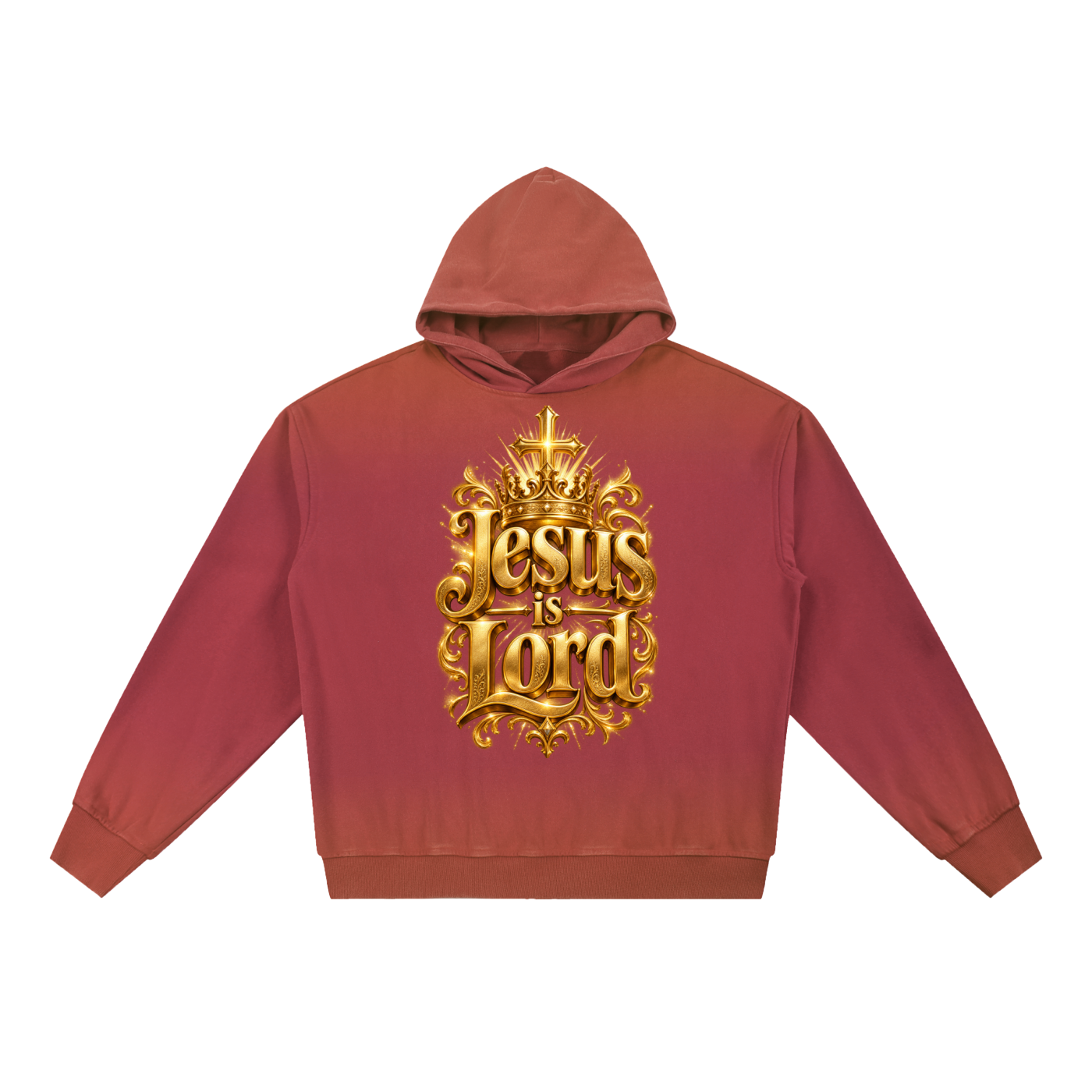 Jubilore "Jesus Is LORD" Vintage Washed Gradient Fleece Hoodie
