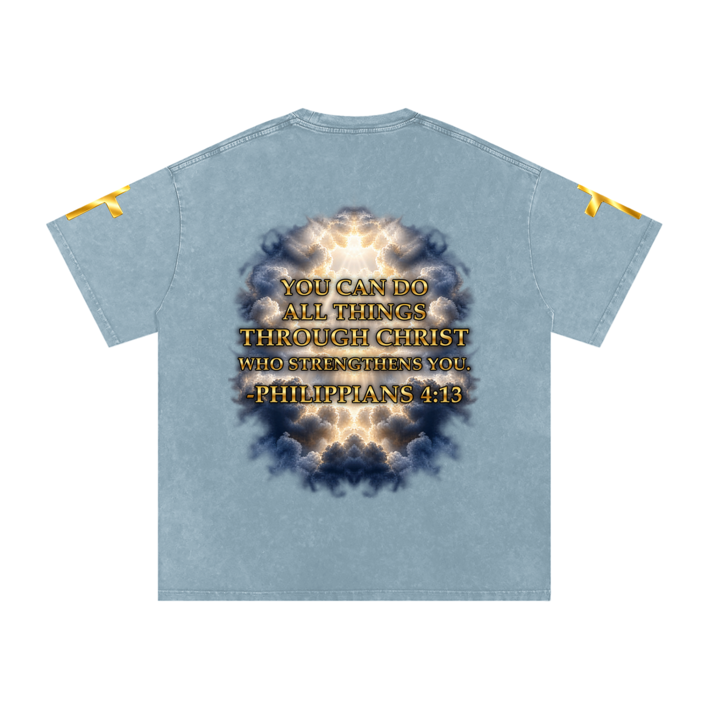 Jubilore "Christ Saves" Snow Washed Oversized Cotton T-Shirt
