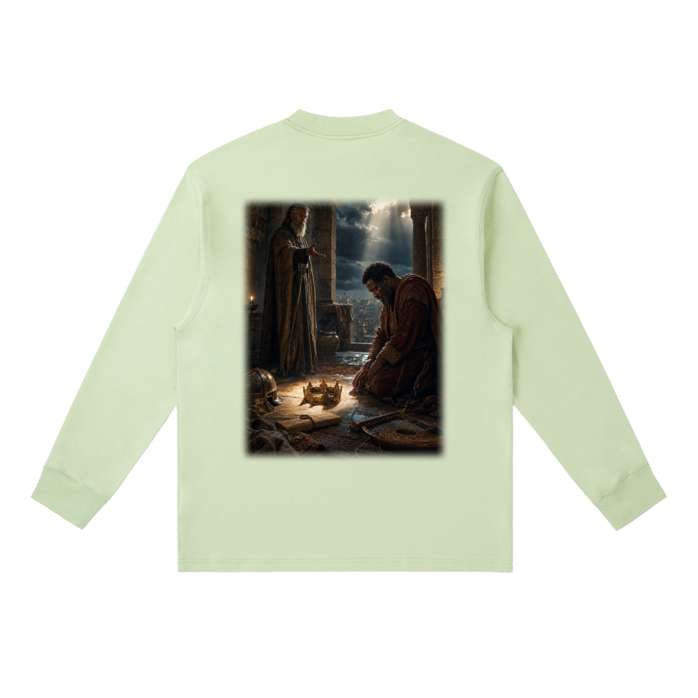 Jubilore "David" Essential Crewneck Long-Sleeve T-Shirt