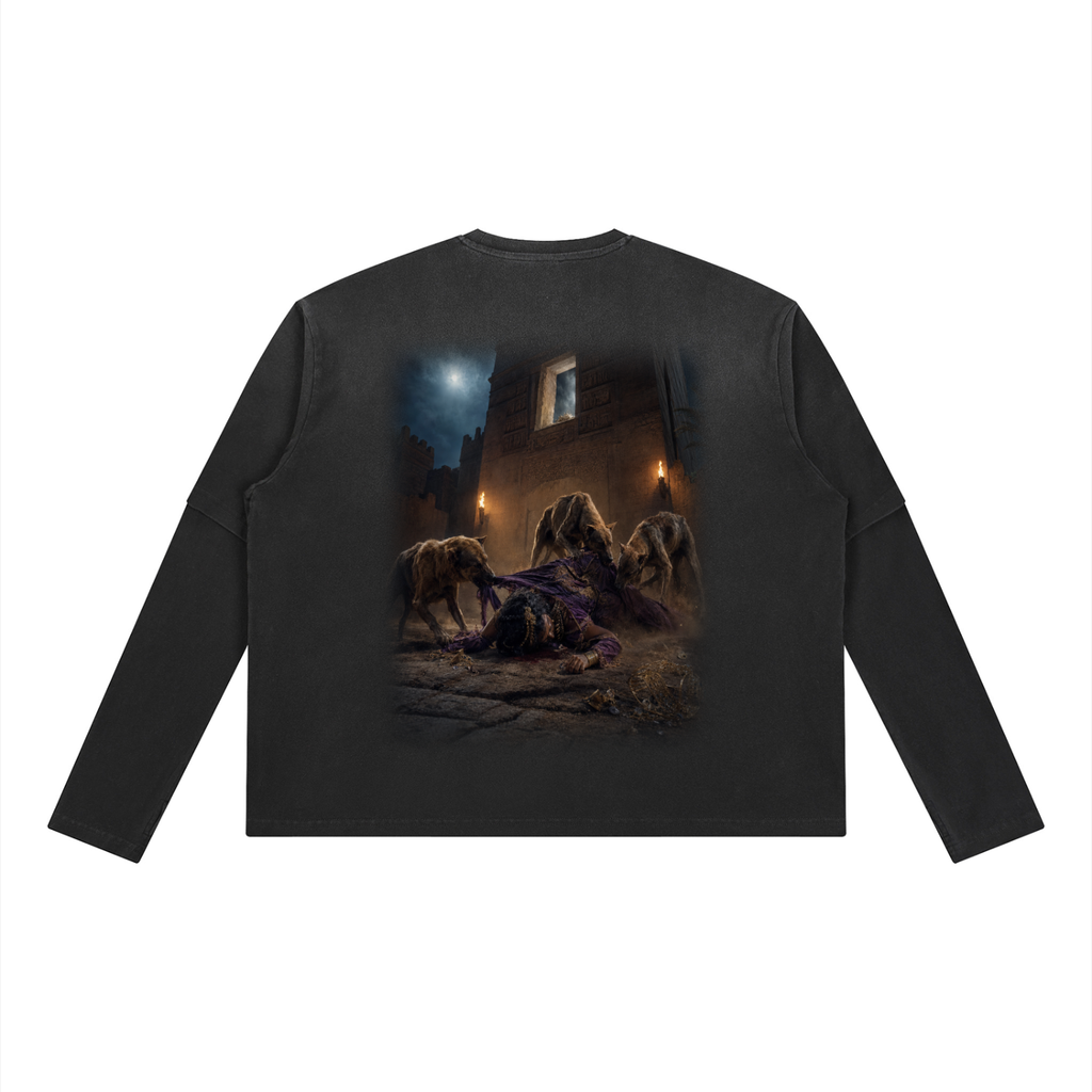 Jubilore “Jezebel” Unisex Vintage Wash Layered T-Shirt