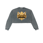 Jubiloré "Virtues" Snow Washed Raw Edge Cropped Sweatshirt