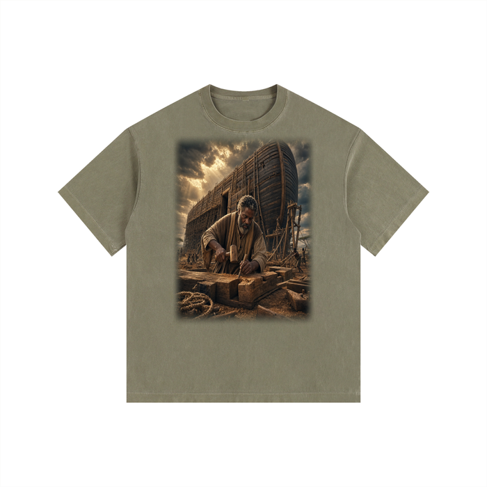Jubilore "Noah" Vintage Washed Oversized Cotton T-Shirt