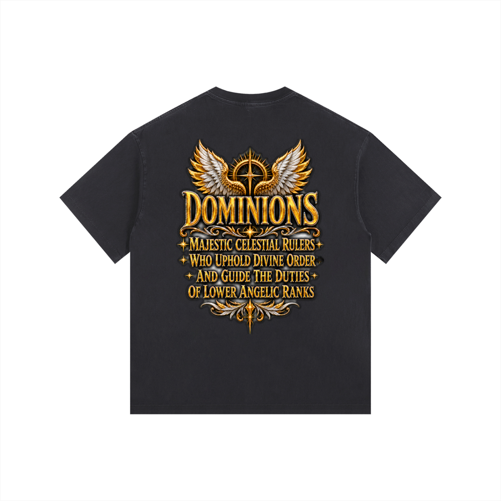 Jubilore "Dominions" Vintage Washed Oversized Cotton T-Shirt