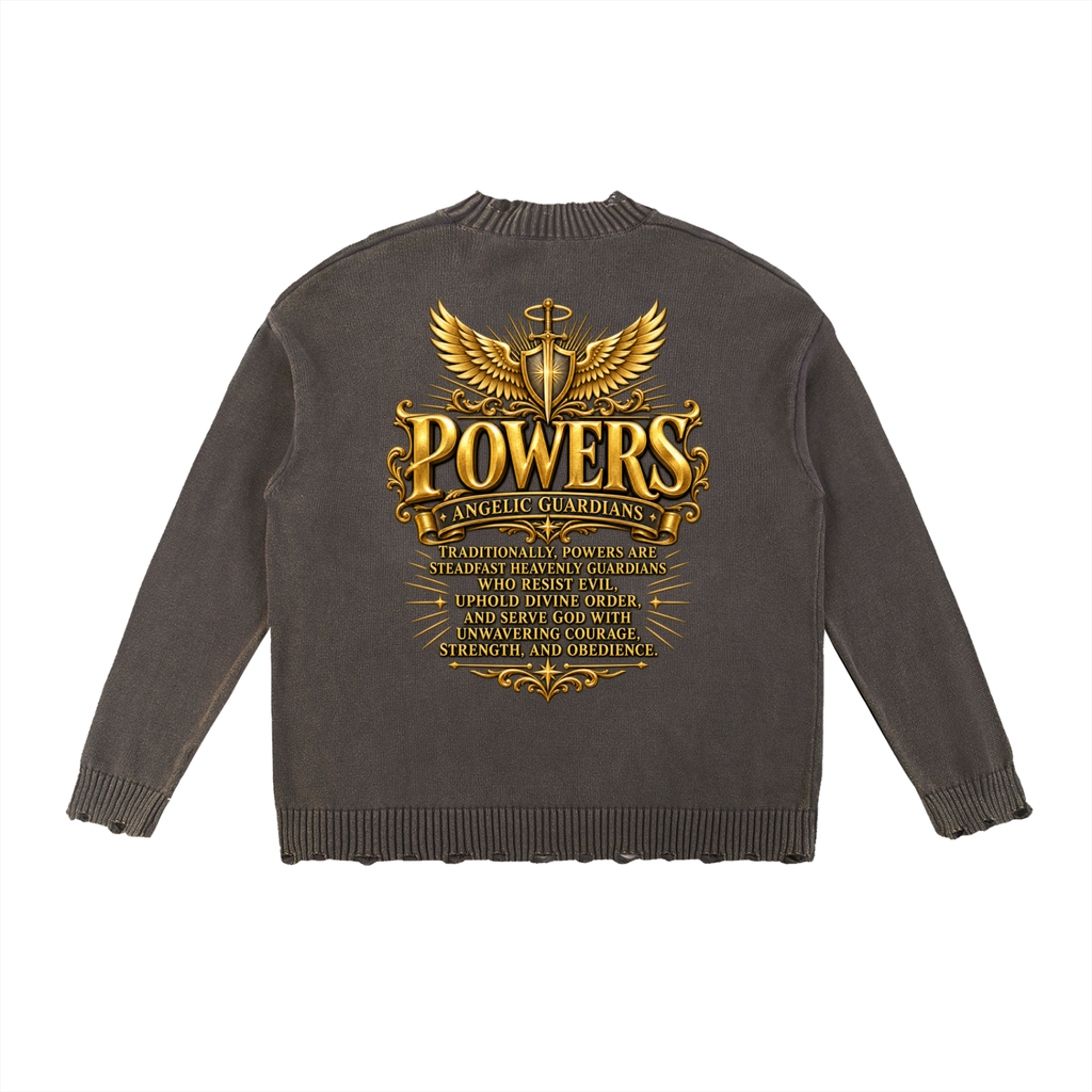 Jubilore "Powers" Vintage Washed Hand-Frayed Sweater