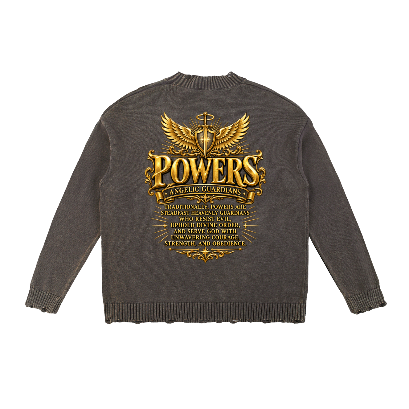 Jubilore "Powers" Vintage Washed Hand-Frayed Sweater