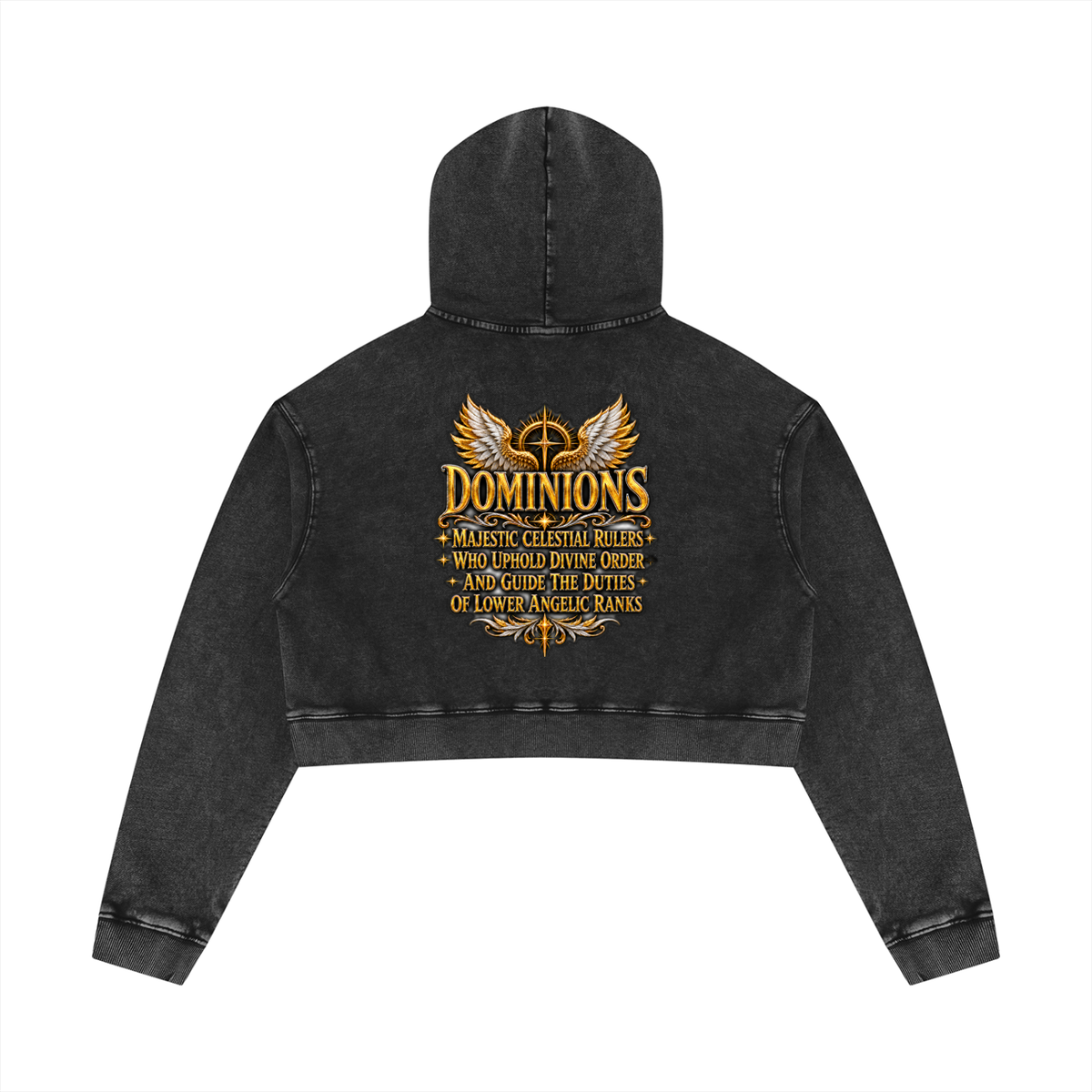 Jubiloré "Dominions" Women’s Mineral Washed Crop Hoodie