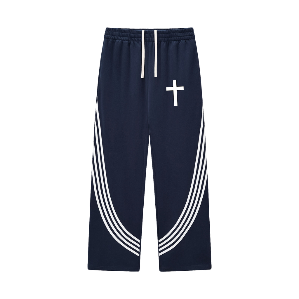 Jubilore Curved Stripe Straight Sweatpants