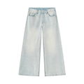Jubilore Men's Vintage Wash Wide Leg Denim Jeans