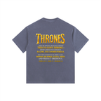 Jubilore Thrones Vintage Washed Oversized Cotton T-Shirt
