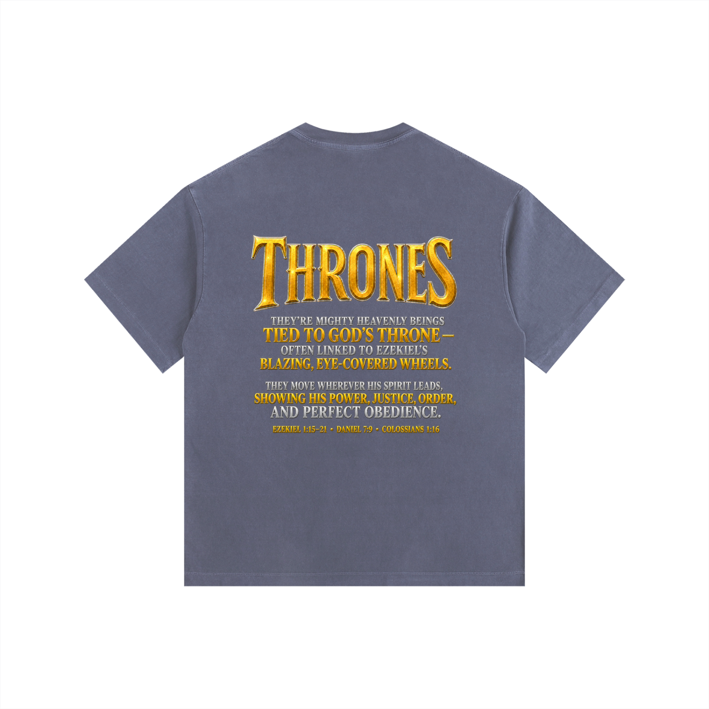 Jubilore Thrones Vintage Washed Oversized Cotton T-Shirt