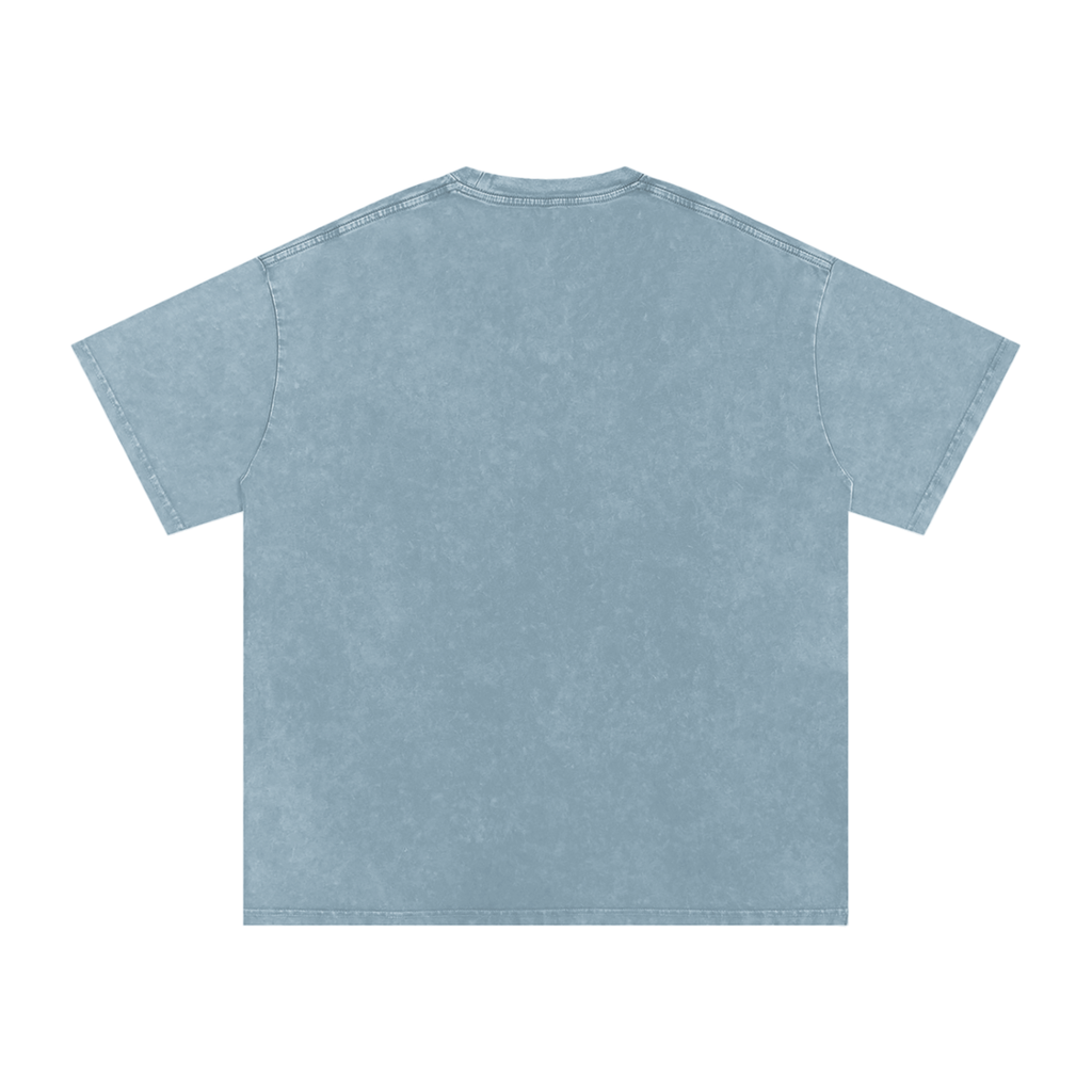 Jubilore Stacked Snow Washed Oversized Cotton T-Shirt
