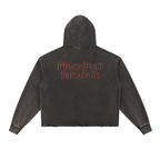 Jubilore Darkhorse Vintage Washed Frayed-Hem Hoodie