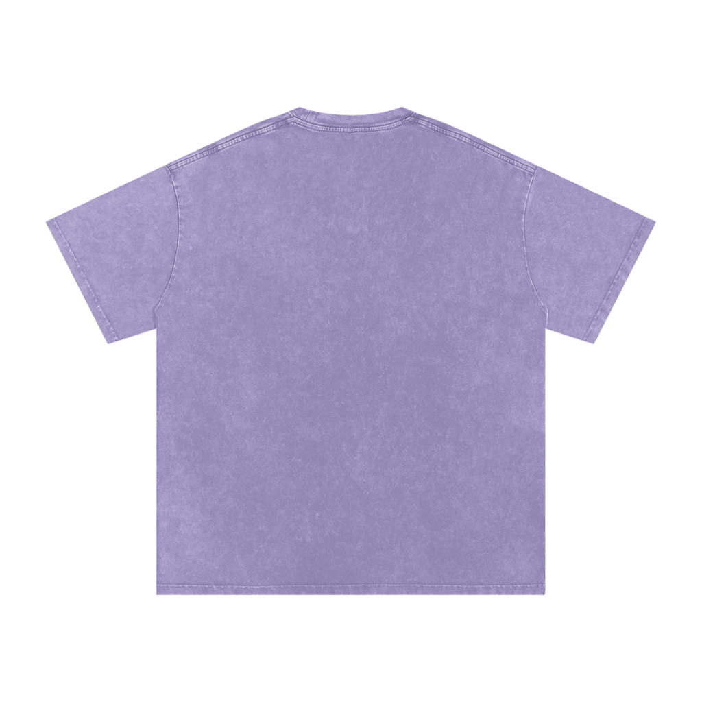 Jubilore Stacked Snow Washed Oversized Cotton T-Shirt