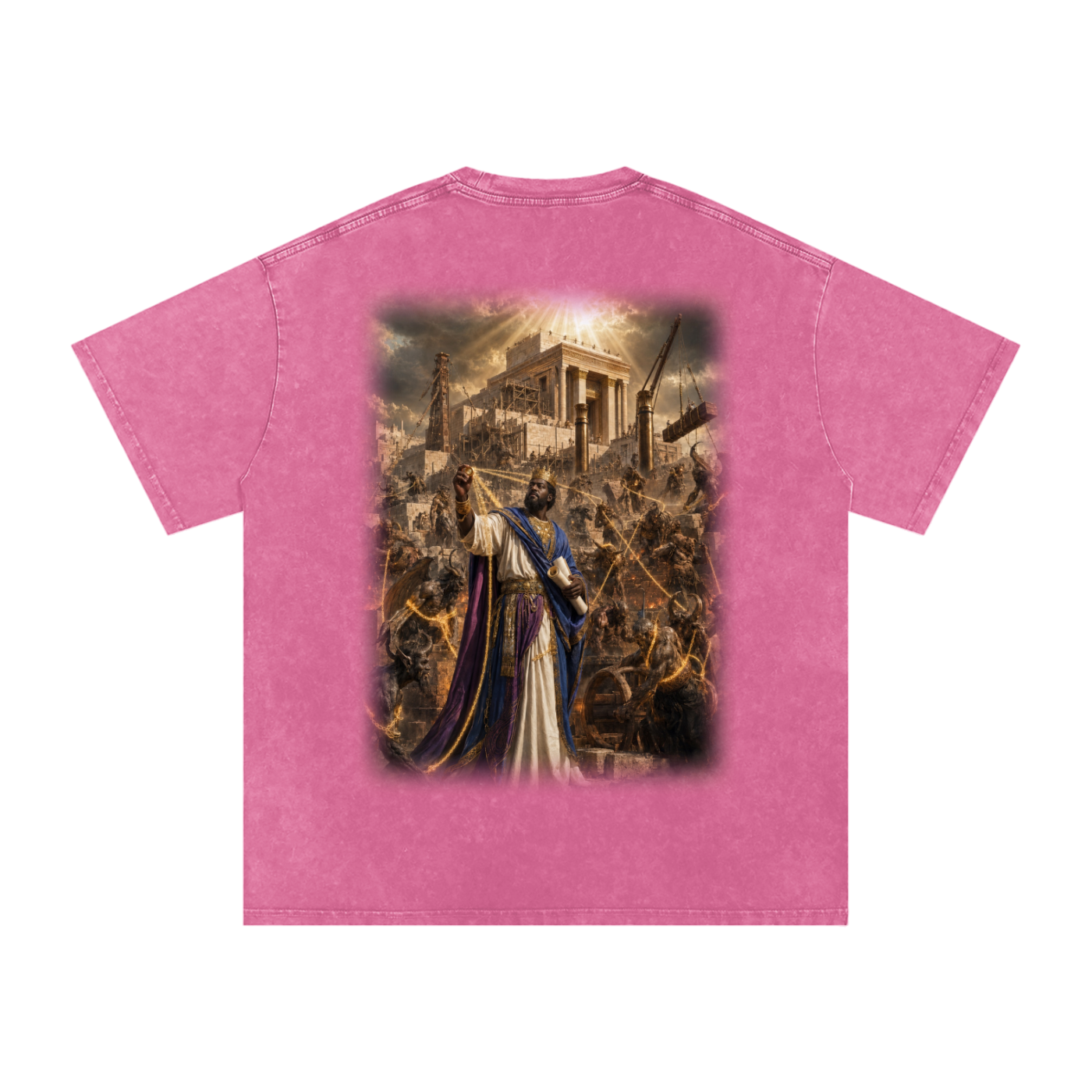 Jubilore “Solomon” Snow Washed Oversized Cotton T-Shirt