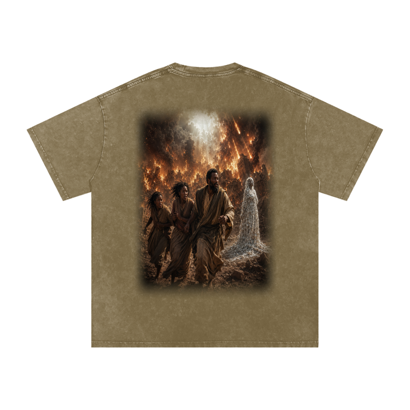 Jubilore "Sodom & Gomorrah" Snow Washed Oversized Cotton T-Shirt