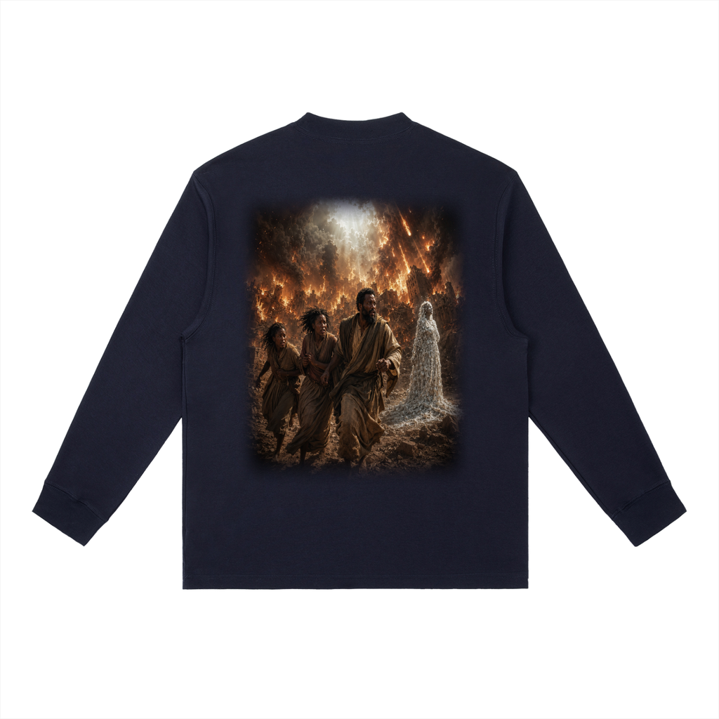 Jubilore "Sodom & Gomorrah" Essential Crewneck Long-Sleeve T-Shirt