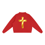 Jubiloré "BCA" Essential Fleece Mock-Neck Crew Sweatshirt