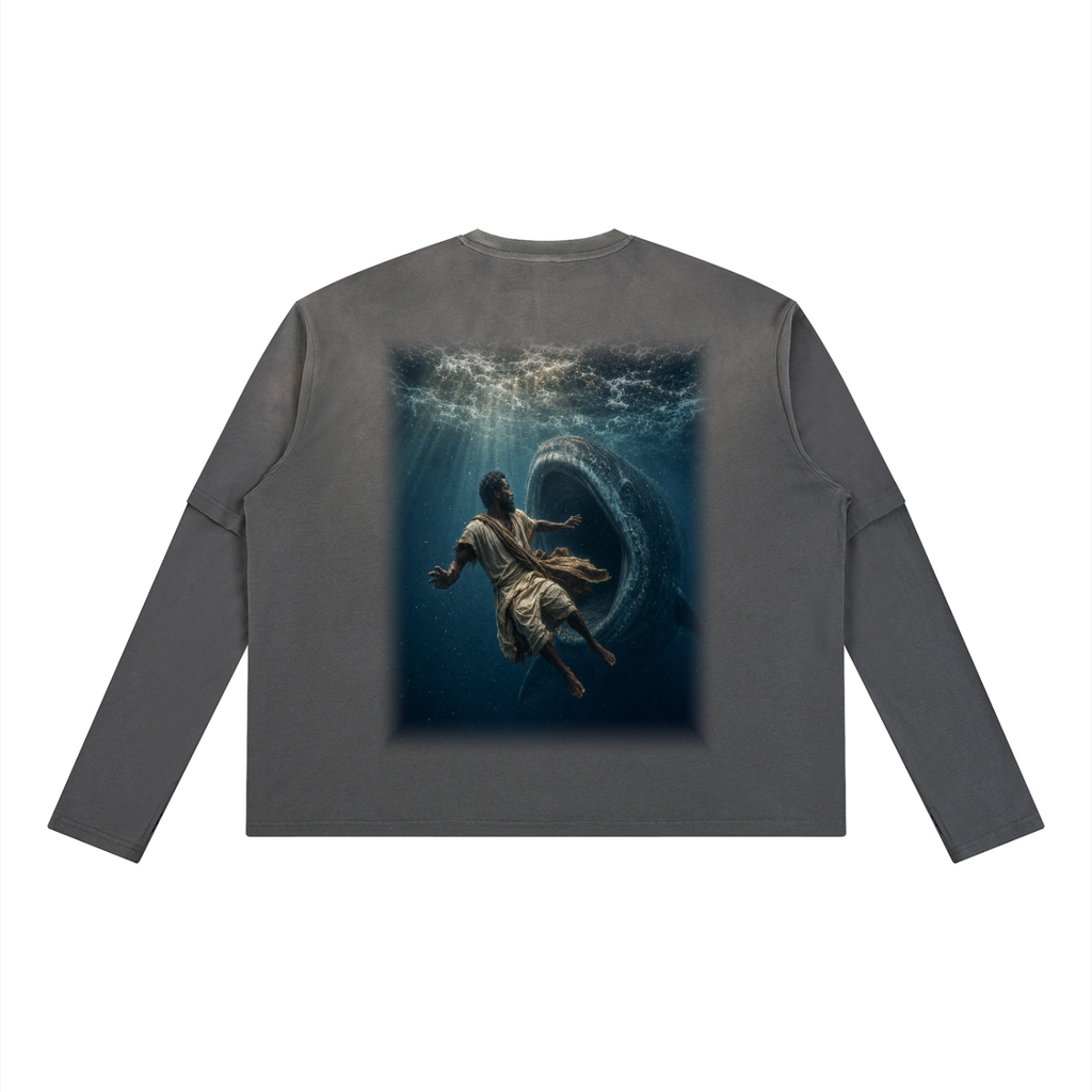 Jubilore "Jonah" Unisex Vintage Wash Layered T-Shirt