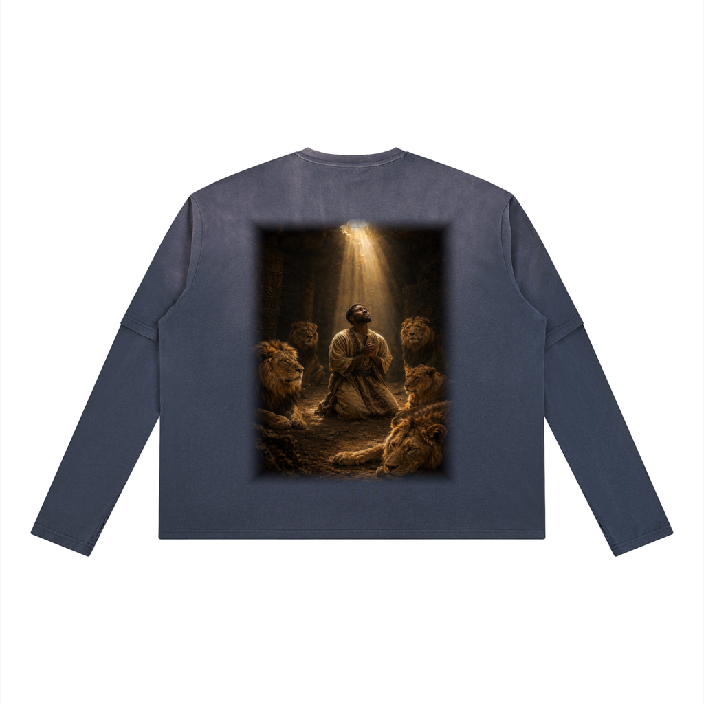 Jubilore "Daniel" Unisex Vintage Wash Layered T-Shirt