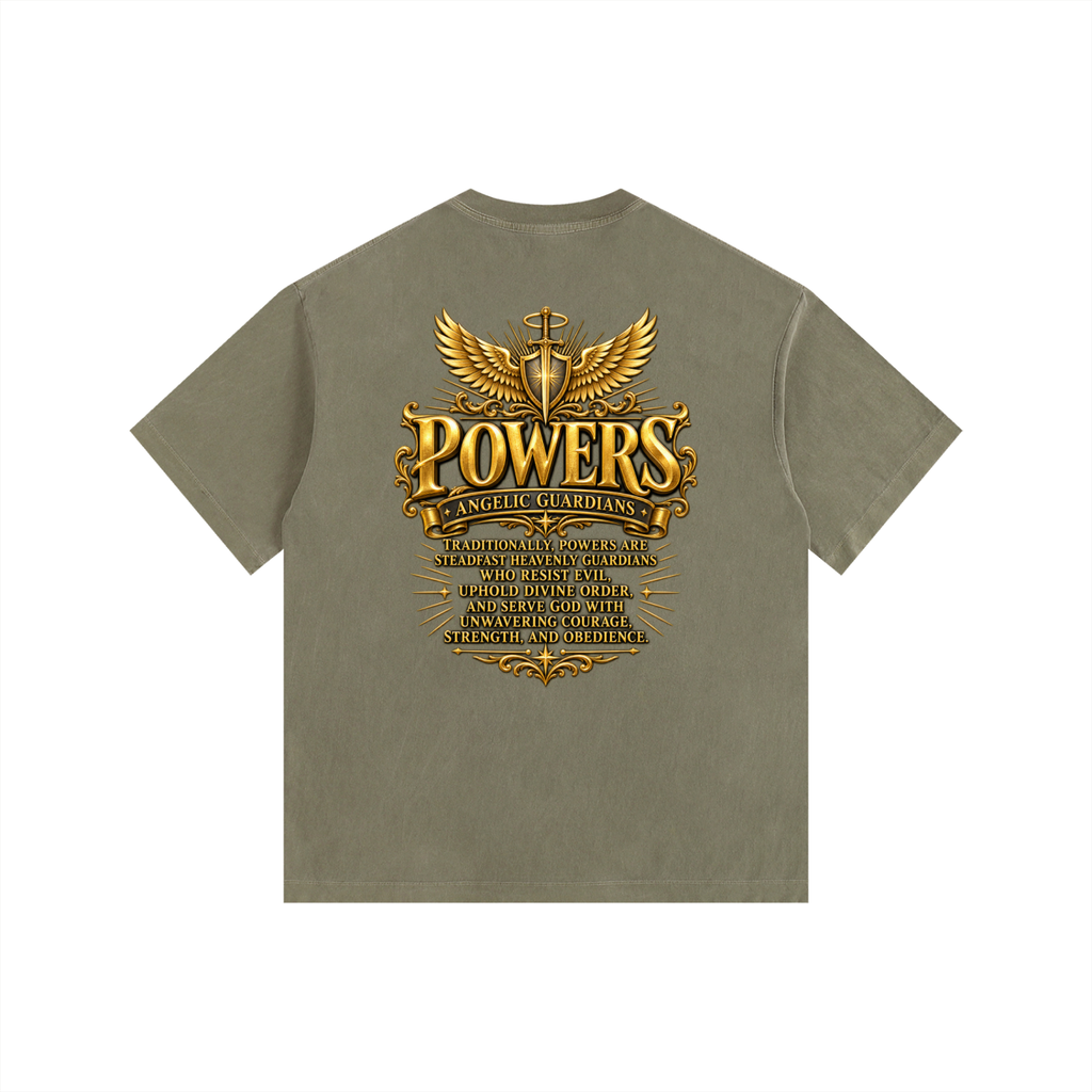 Jubilore "Powers" Vintage Washed Oversized Cotton T-Shirt