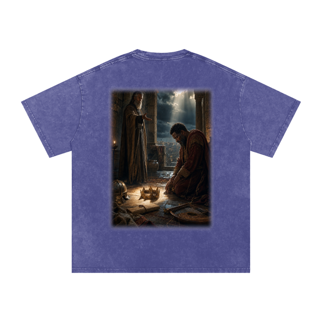 Jubilore “David” Snow Washed Oversized Cotton T-Shirt