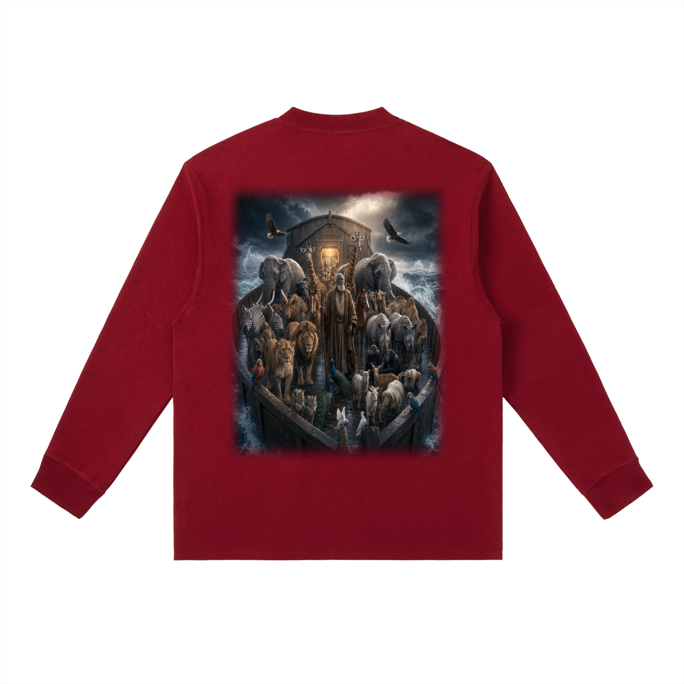 Jubilore "Noah" Essential Crewneck Long-Sleeve T-Shirt