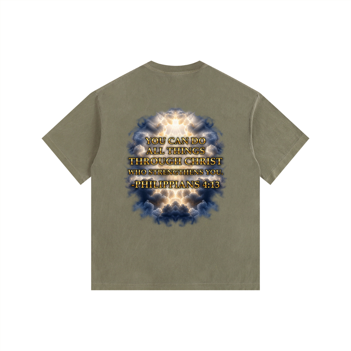 Jubilore "Christ Saves" Vintage Washed Oversized Cotton T-Shirt