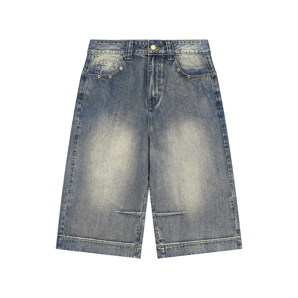 Jubilore Vintage Wash Baggy Denim Shorts