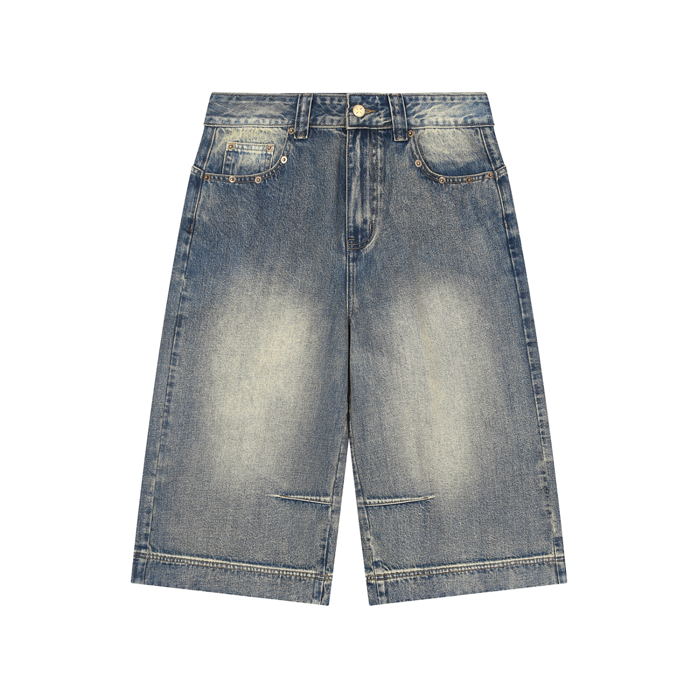 Jubilore Vintage Wash Baggy Denim Shorts