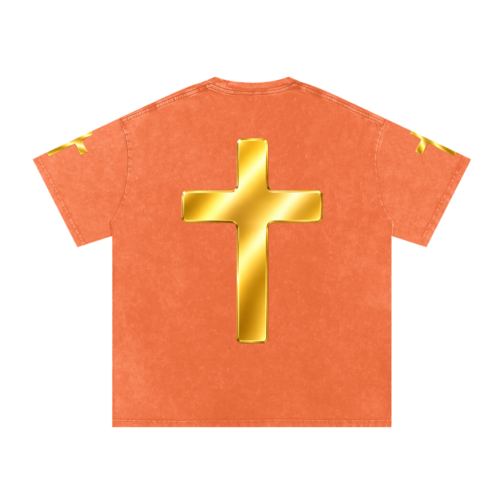 Jubilore "Jesus Is LORD" Snow Washed Oversized Cotton T-Shirt