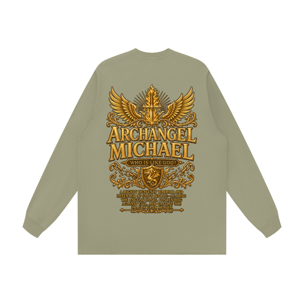 Jubilore "Michael" Unisex Raw Hem Long Sleeve T-Shirt